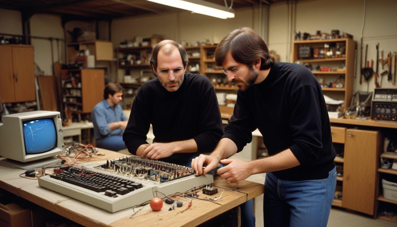 Les 50 ans d'Apple : la rencontre entre les cofondateurs Steve Jobs et Steve Wozniak