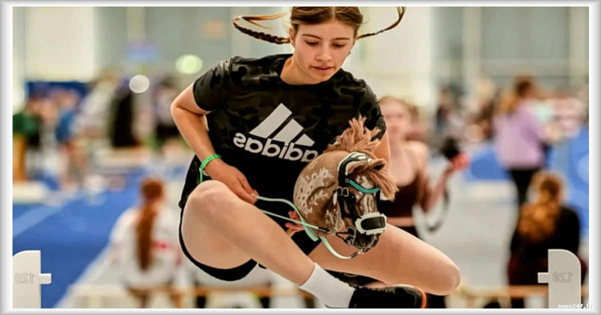 Les cavaliers participent au 2e championnat d'Allemagne de hobby horse à Francfort