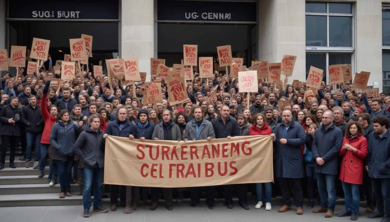 Les employés de l’UGC des Halles à Paris en grève pour leurs conditions de travail et contre les punaises de lit