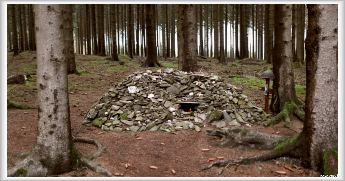 Les troncs d'arbres en Allemagne témoignent de la Seconde Guerre mondiale