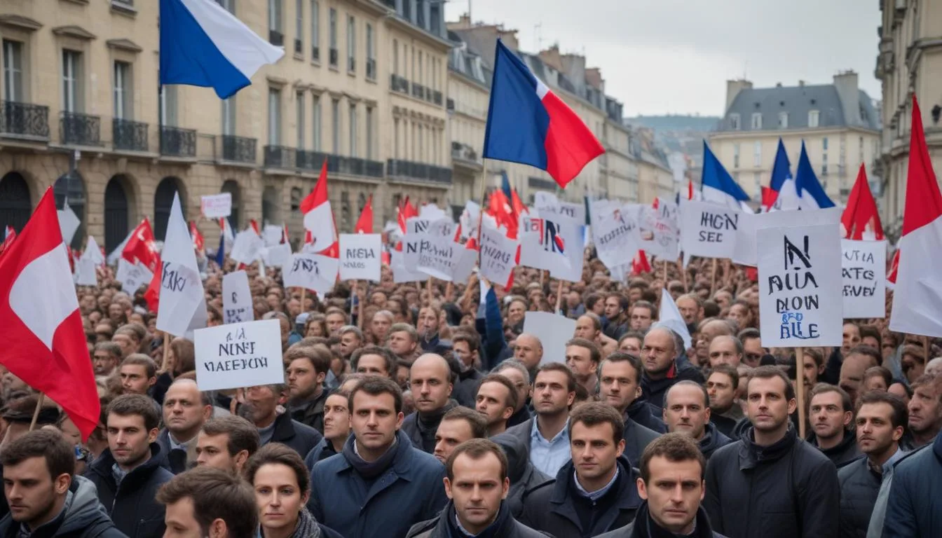 Manifestation à Mâcon contre le RN avant la « fête de la nation »