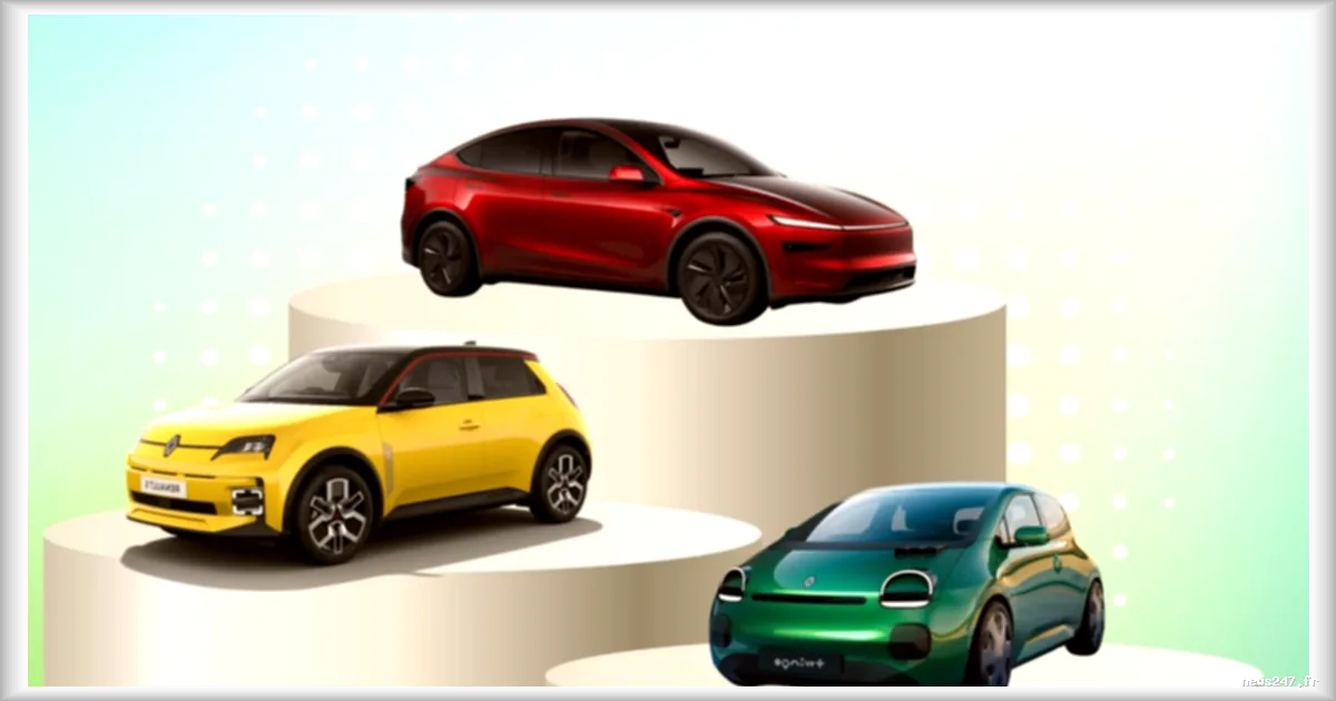 Marché de la voiture électrique : Tesla en tête, mais Renault truste les premières places en juin 2026