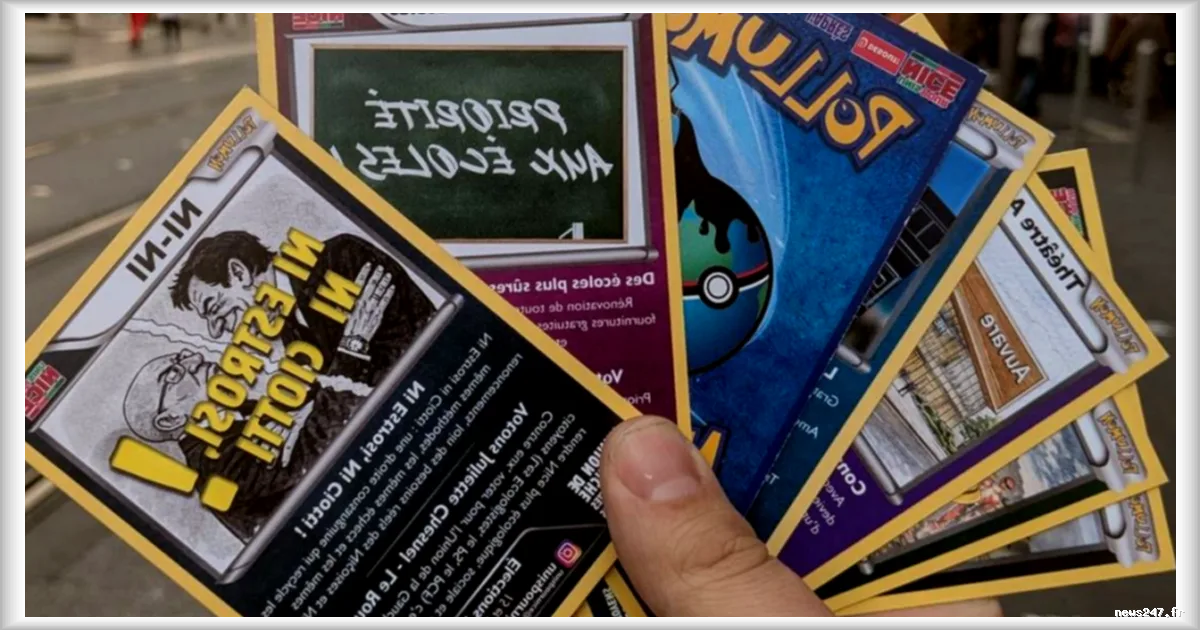 Municipales à Nice : la candidate écologiste Juliette Chesnel-Le Roux distribue des cartes Pokémon pour contrer ses adversaires