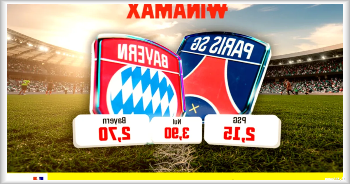 Offre Winamax boostant le grand choc européen entre le PSG et le Bayern
