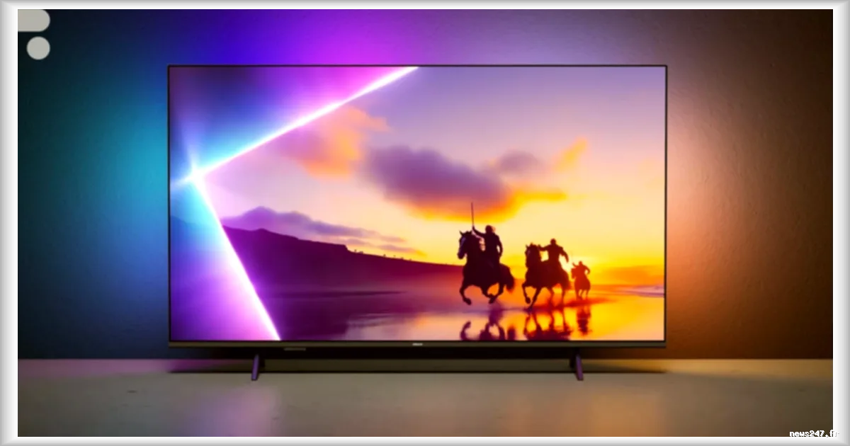 Philips 55PUS8450 : un téléviseur QLED 4K de 55 pouces avec Ambilight à moins de 400 € chez Carrefour