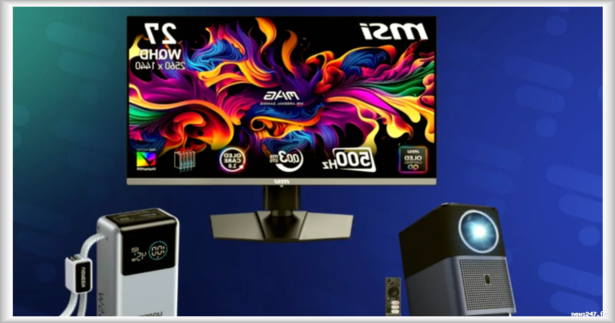 Promos tech du 10 avril 2026 : vidéo-projecteur TCL, écran QD-OLED MSI et batterie Ugreen en réduction
