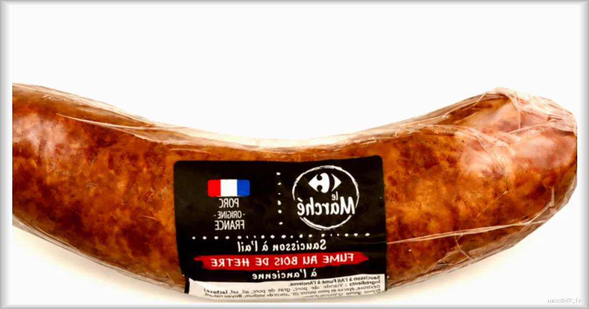 Rappel d’un lot de saucissons Carrefour Le Marché contaminés à la listeria