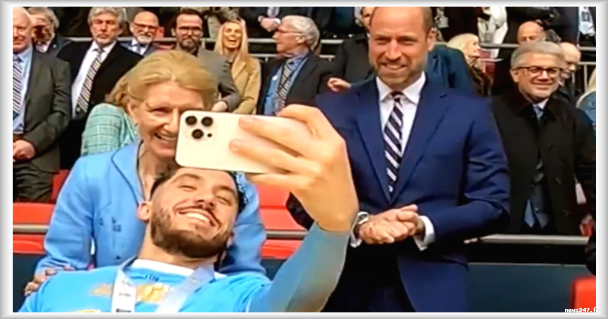 Rayan Cherki immortalise son passage devant le prince William à Wembley