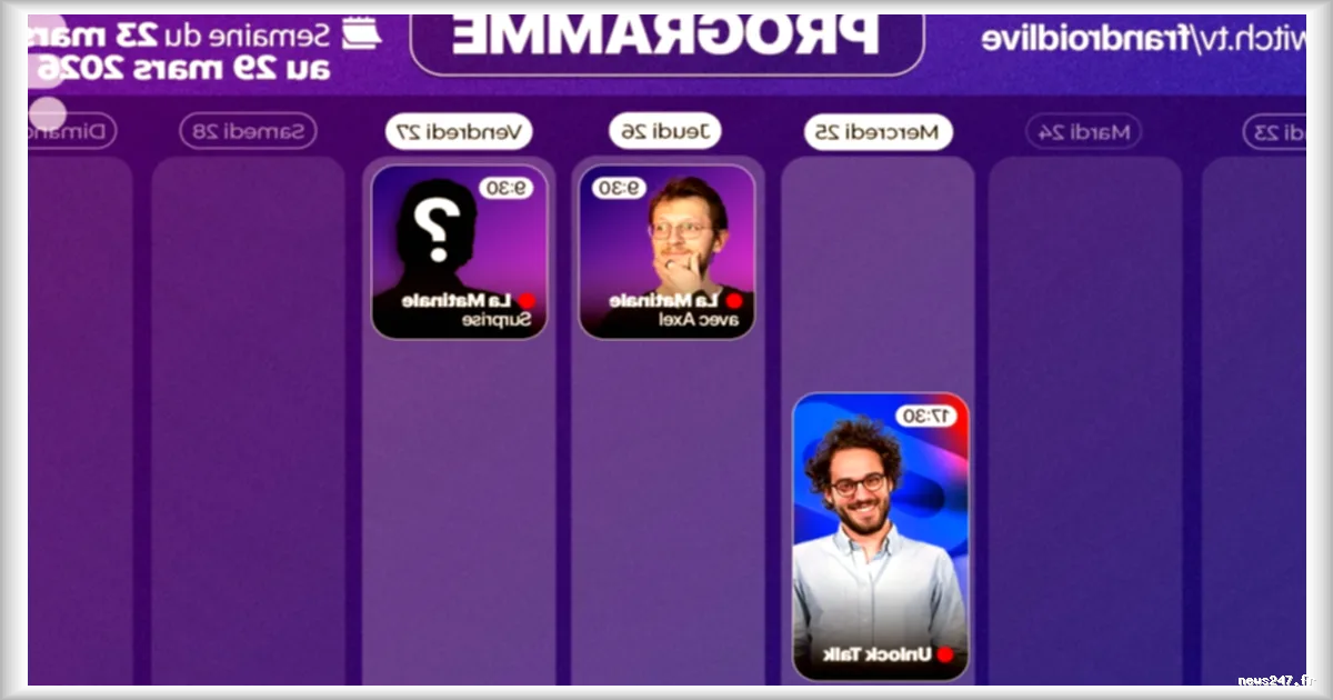 Retour d'Unlock Talk avec PP Garcia et double Matinale sur Twitch: Programme de la semaine selon Frandroid