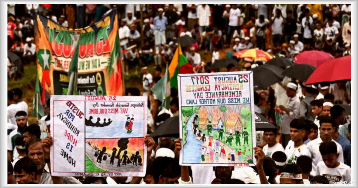 Rohingyas : des dizaines de milliers de réfugiés réclament leur retour en Birmanie, neuf ans après l’exode