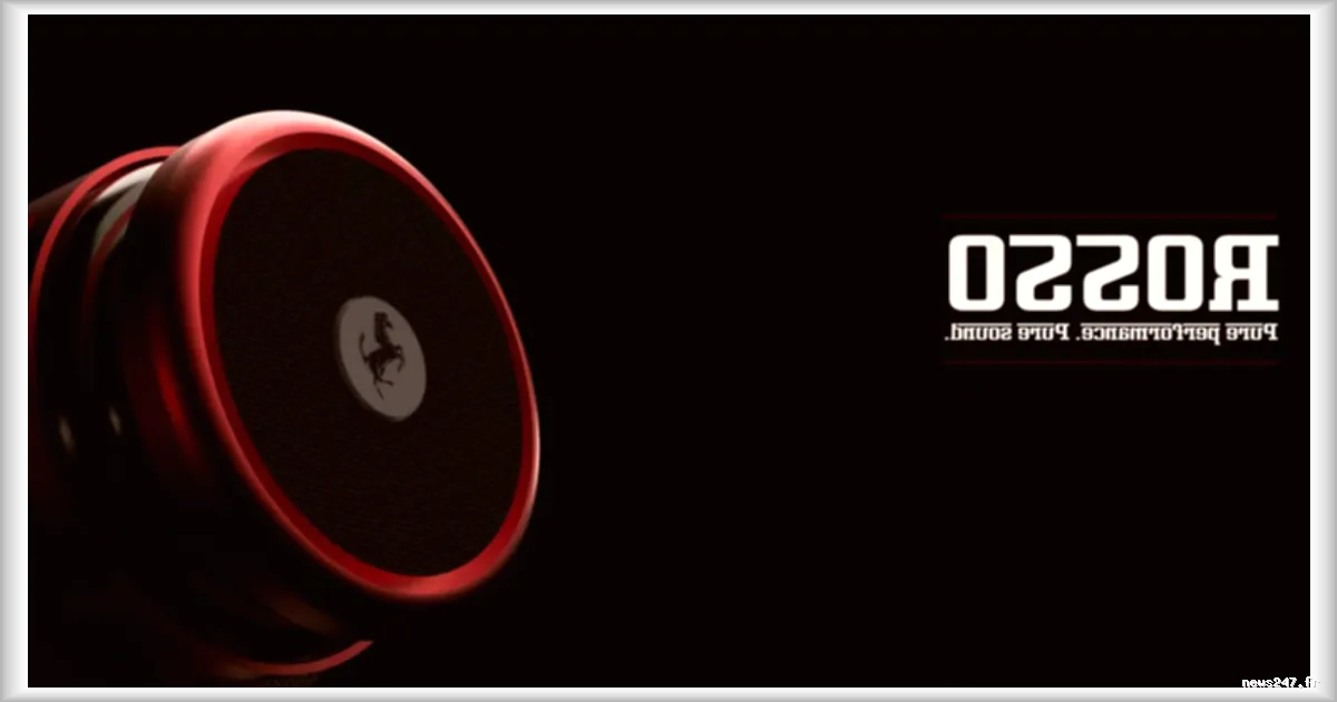 Rosso : quand l'esthetique des feux arriere de la Ferrari F8 inspire une enceinte audio sculpturale