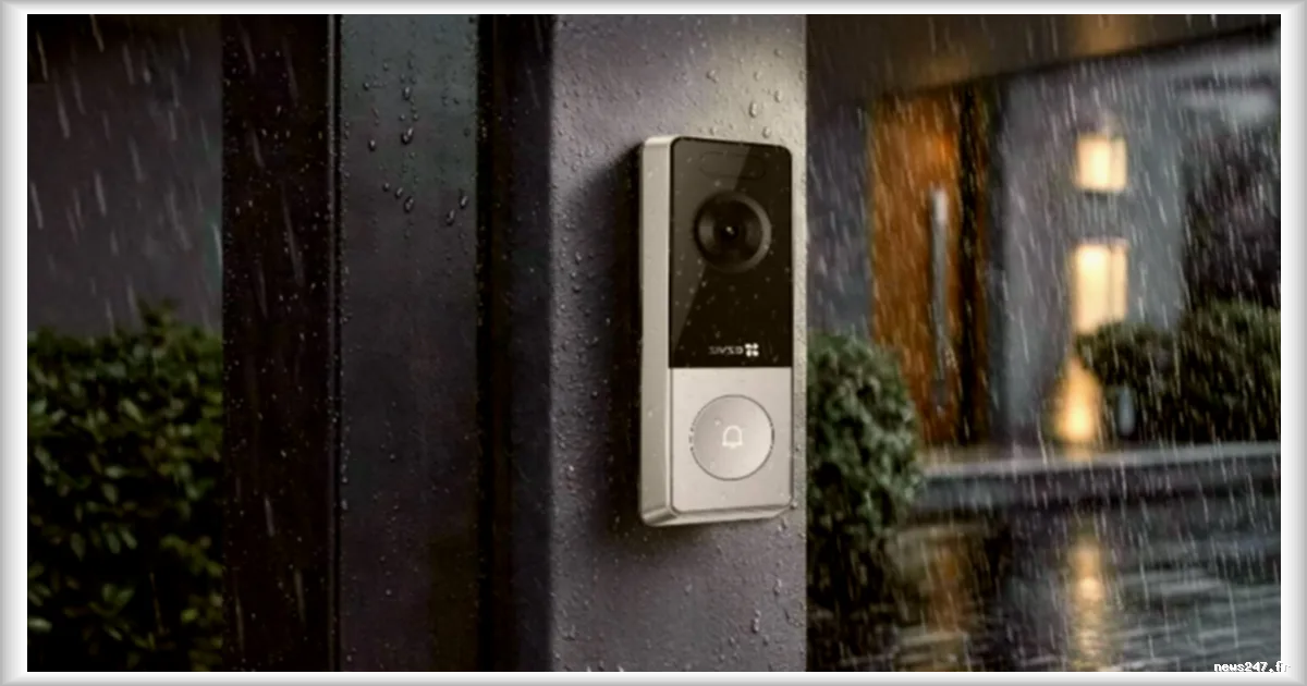 Sonnette connectée Ezviz CP8 en promotion à 69 € : sécurité 3K à prix réduit sur Amazon