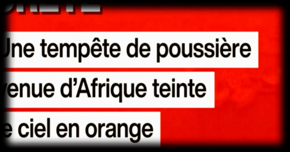 Crète : une tempête de poussière en provenance d’Afrique colore le ciel en orange