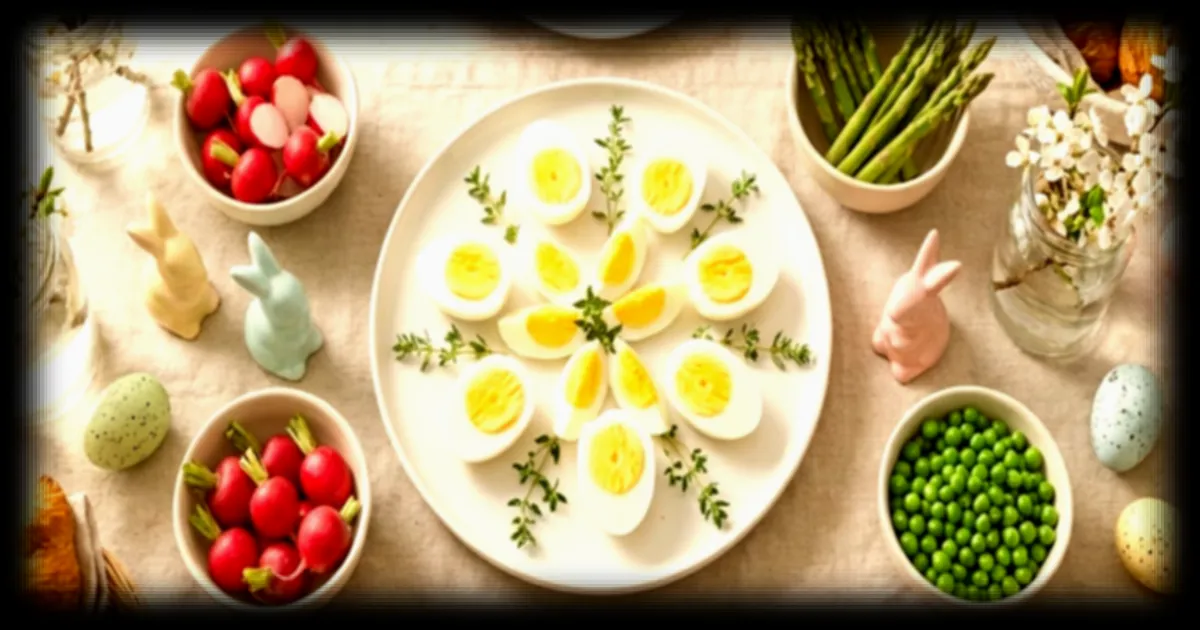 Des œufs durs en forme de fleurs pour Pâques avec seulement 2 ustensiles du placard