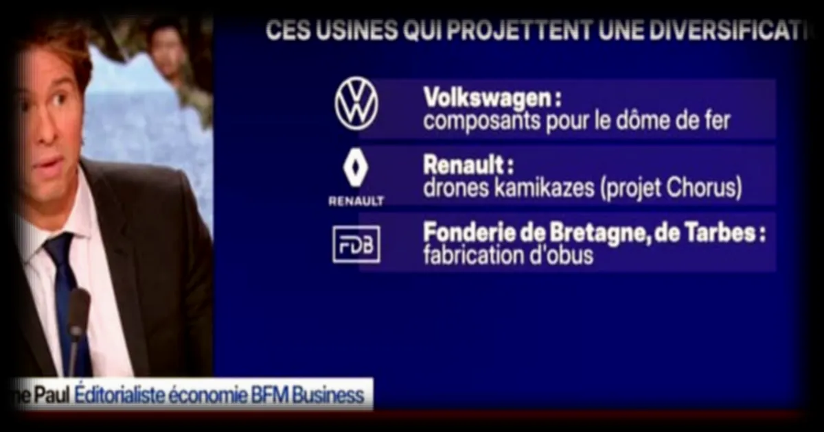 Des usines automobiles en difficulté comme Volkswagen et Renault se reconvertissent dans l'armement