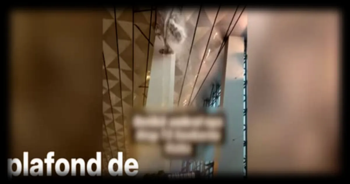 Effondrement du plafond de l'aéroport international Soekarno-Hatta à Jakarta, en Indonésie