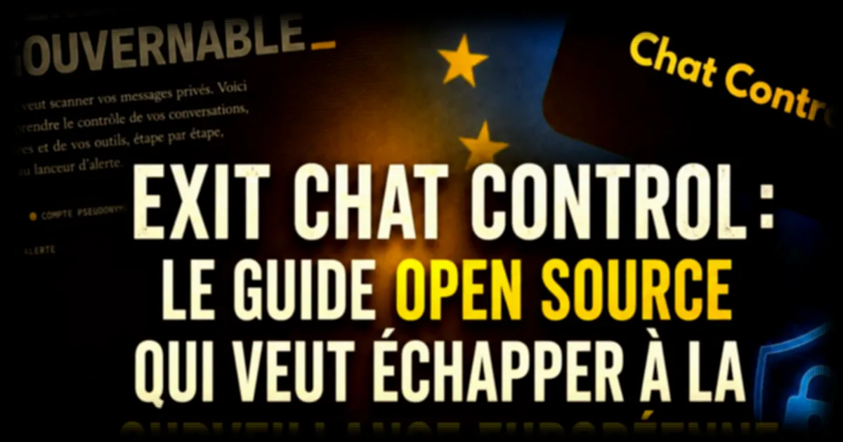Exit Chat Control : un guide open source pour contrer la surveillance numérique en Europe