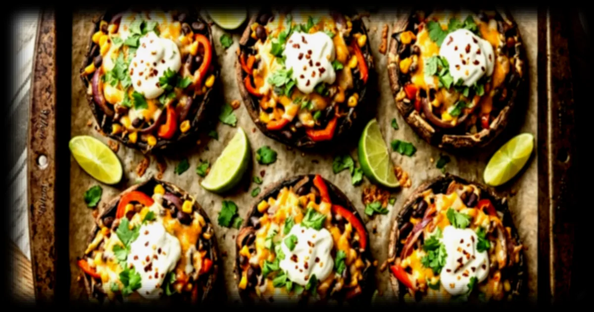 Fajitas revisitées : des champignons portobello gratinés pour un dîner tex-mex léger et équilibré