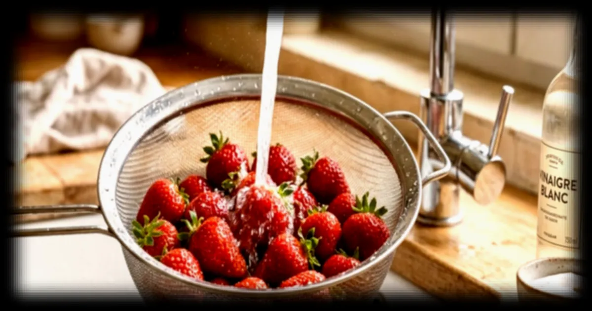 Fraises : l'impact d'un lavage au vinaigre mal maitrise, les bonnes pratiques a adopter