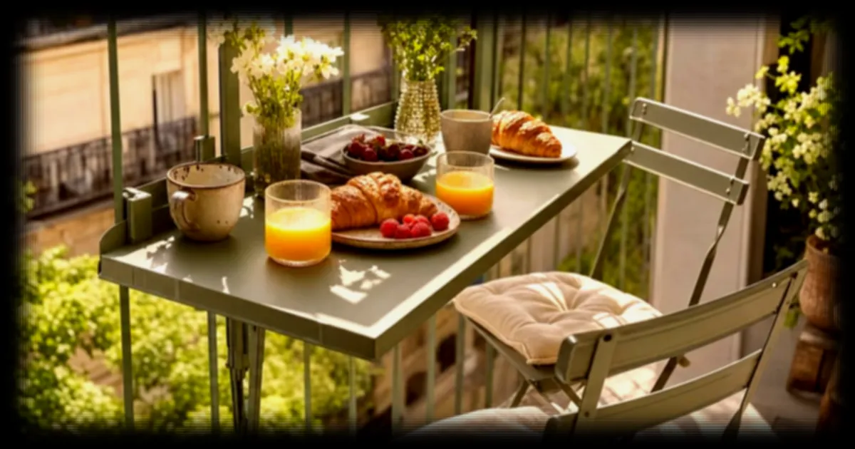 Gifi propose une table de balcon à moins de 20 euros pour optimiser les petits espaces urbains