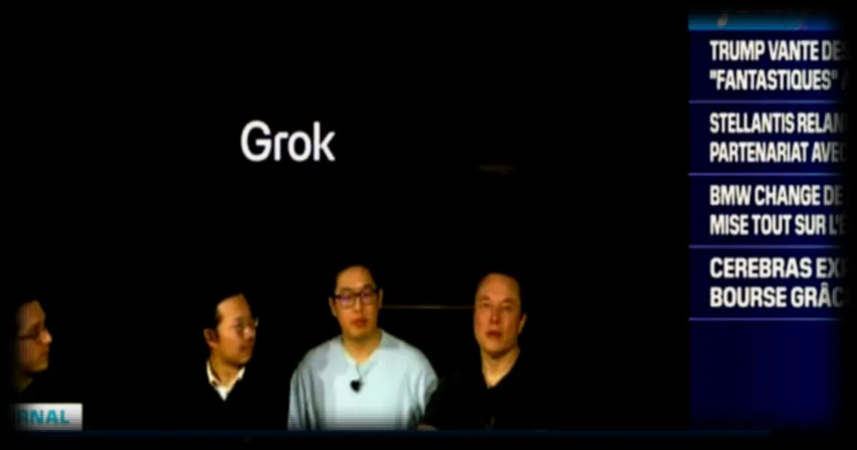 Grok, l'IA de xAI, enregistre une chute significative selon BFM Business