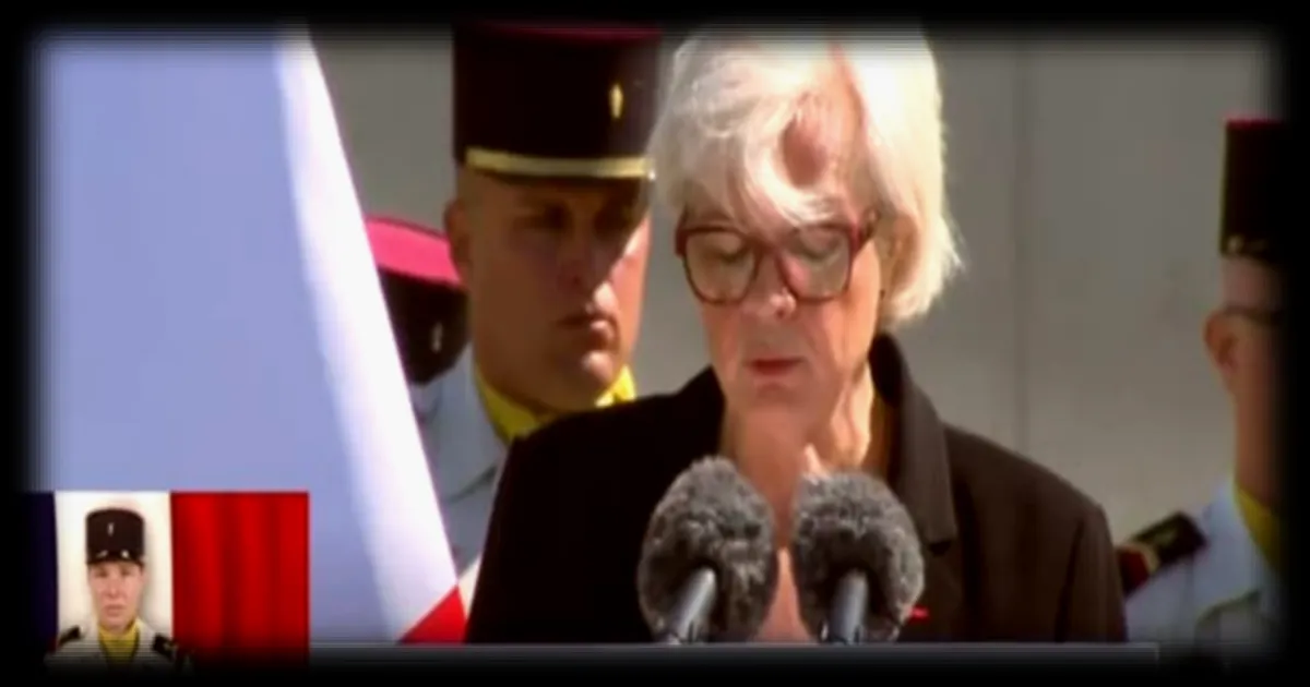 Hommage national à Anicet Girardin: Catherine Vautrin retrace le parcours du sergent au sein du 132e Régiment d'Infanterie Cynophile tué au Liban