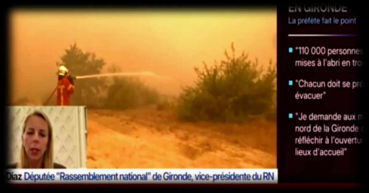 Incendie en Gironde : Edwige Diaz demande aux responsables politiques d'assumer