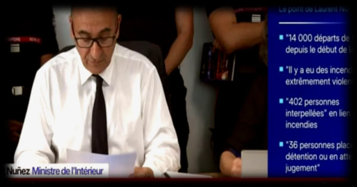 Incendies en France : Laurent Nuñez alerte sur la recrudescence des départs de feu et annonce 402 interpellations