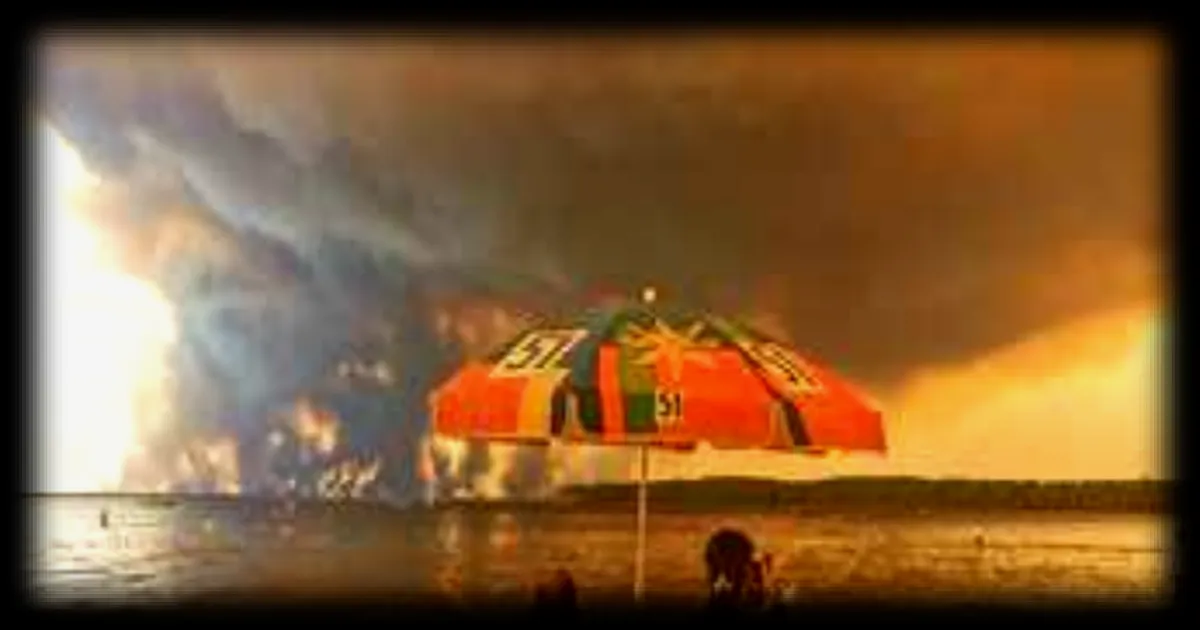 Incendies en Gironde : cette photo de vacanciers sur une plage face aux flammes devenue symbole de l'été