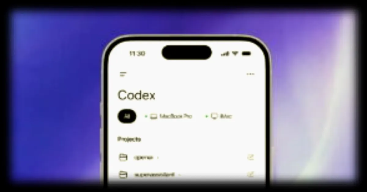 L’agent de codage Codex intégré à l’application mobile de ChatGPT sur iOS et Android
