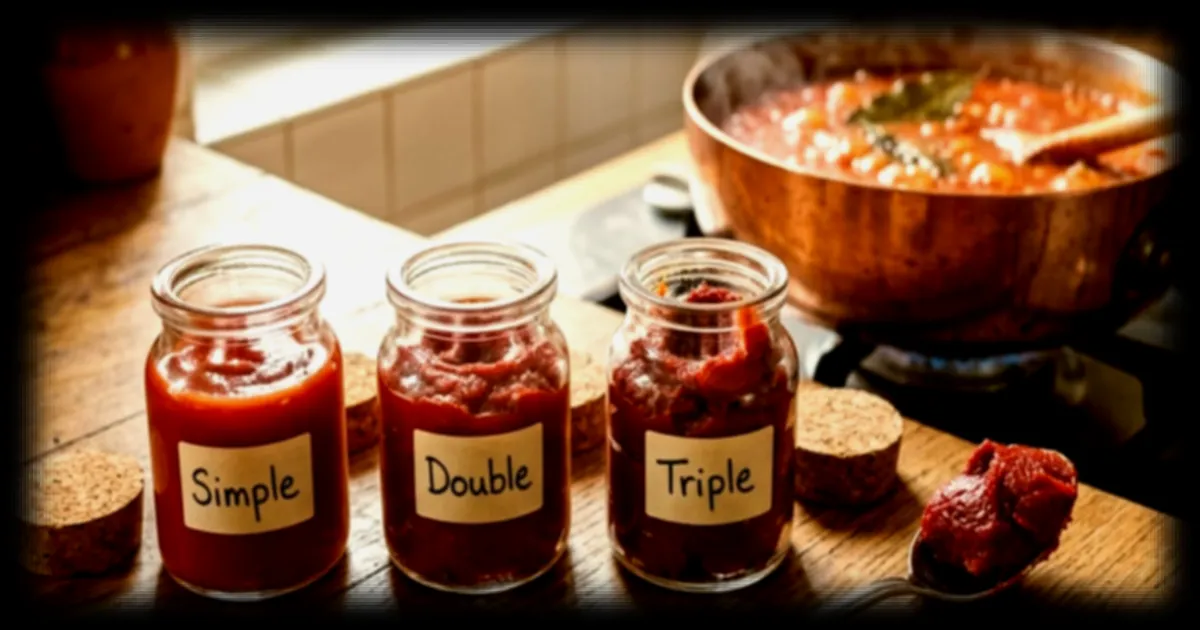 Le choix du concentré de tomate simple, double ou triple : impact sur vos sauces selon une erreur de dosage révélée