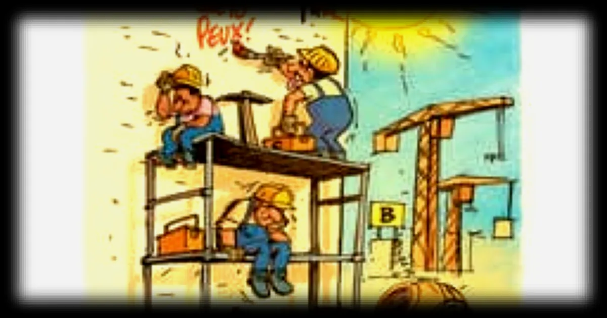 Le dessin de Chaunu : les travailleurs en surchauffe avec l'épisode de chaleur