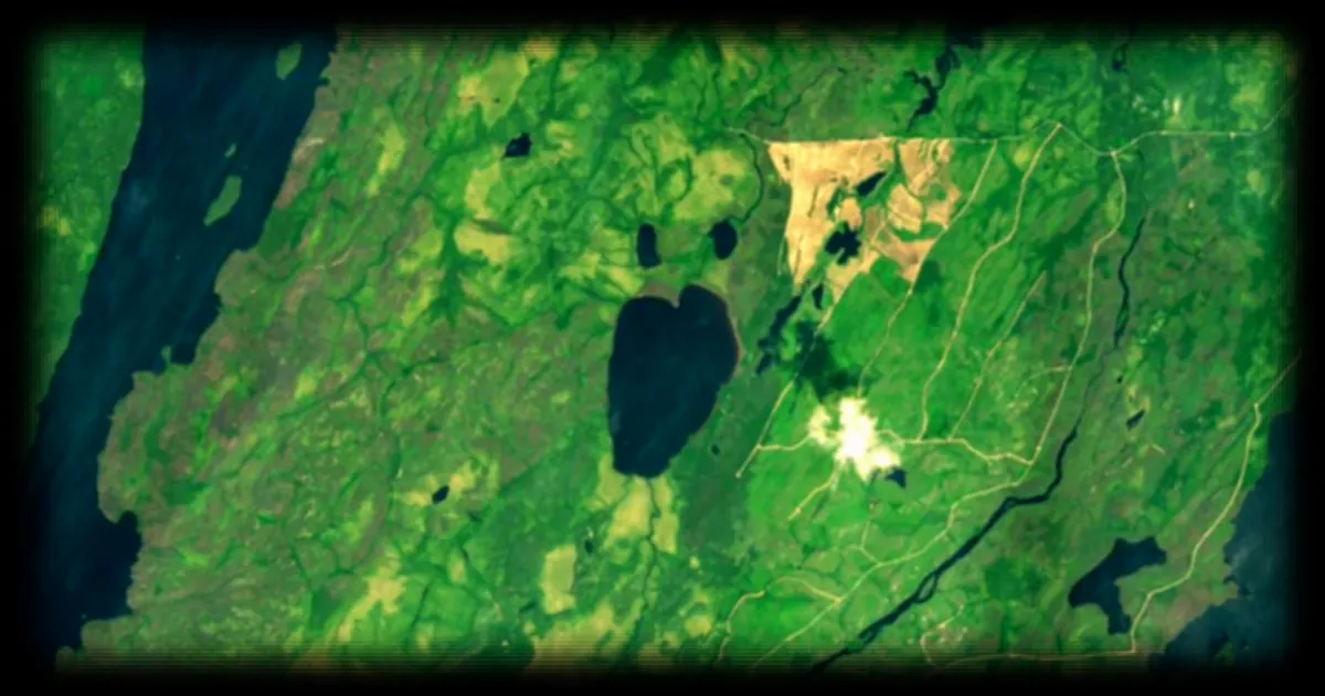 Le lac Rouge au Québec, reconnaissable à sa forme d'emoji, disparaît brutalement après un glissement de terrain