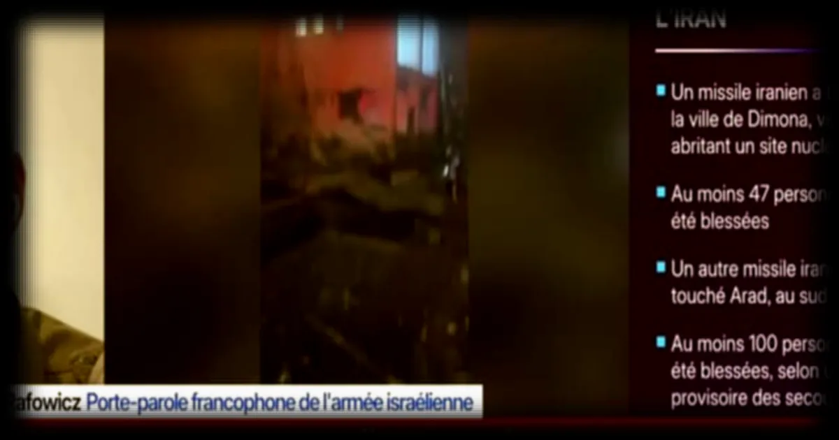 Le régime iranien vise les villes israéliennes selon le porte-parole de l'armée israélienne