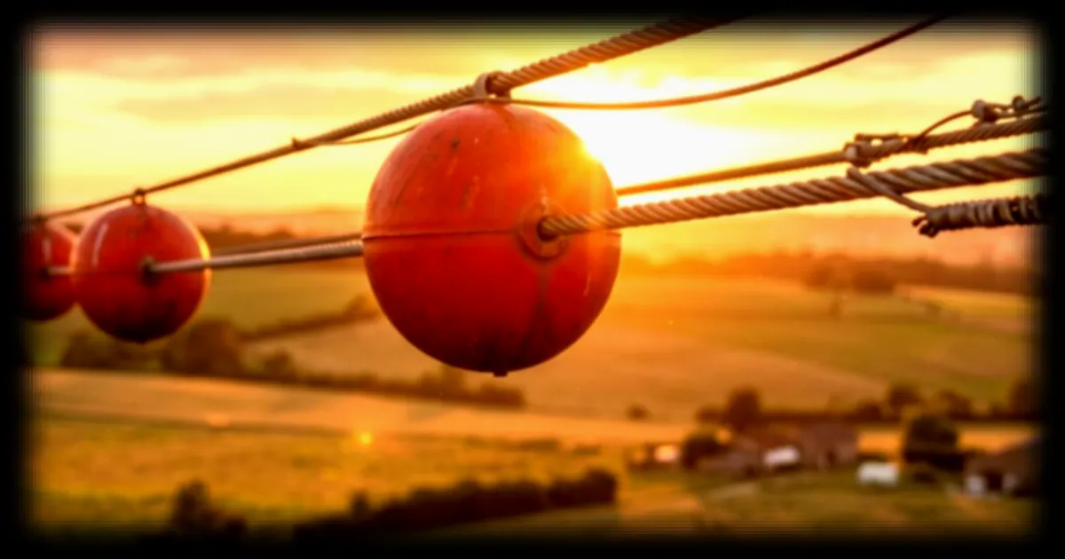 Les boules rouges sur les lignes électriques : quel est leur rôle ?