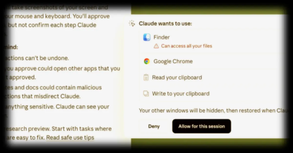 L'IA Claude peut désormais prendre le contrôle de votre Mac pour accomplir des tâches