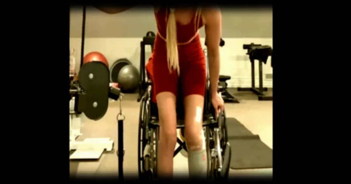 Lindsey Vonn de retour en salle de sport un mois apres sa blessure aux JO