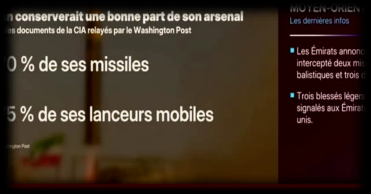 L'Iran conserve 70% de ses stocks de missiles selon une note de la CIA