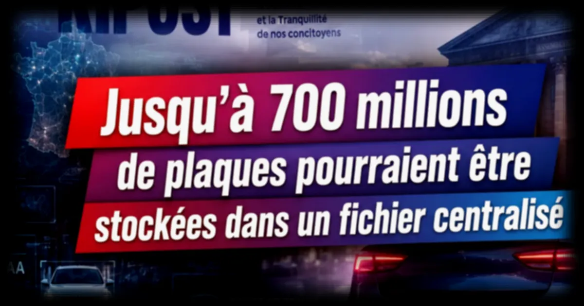 Loi RIPOST : les LAPI pourraient stocker 700 millions de plaques d'immatriculation, alerte la CNIL