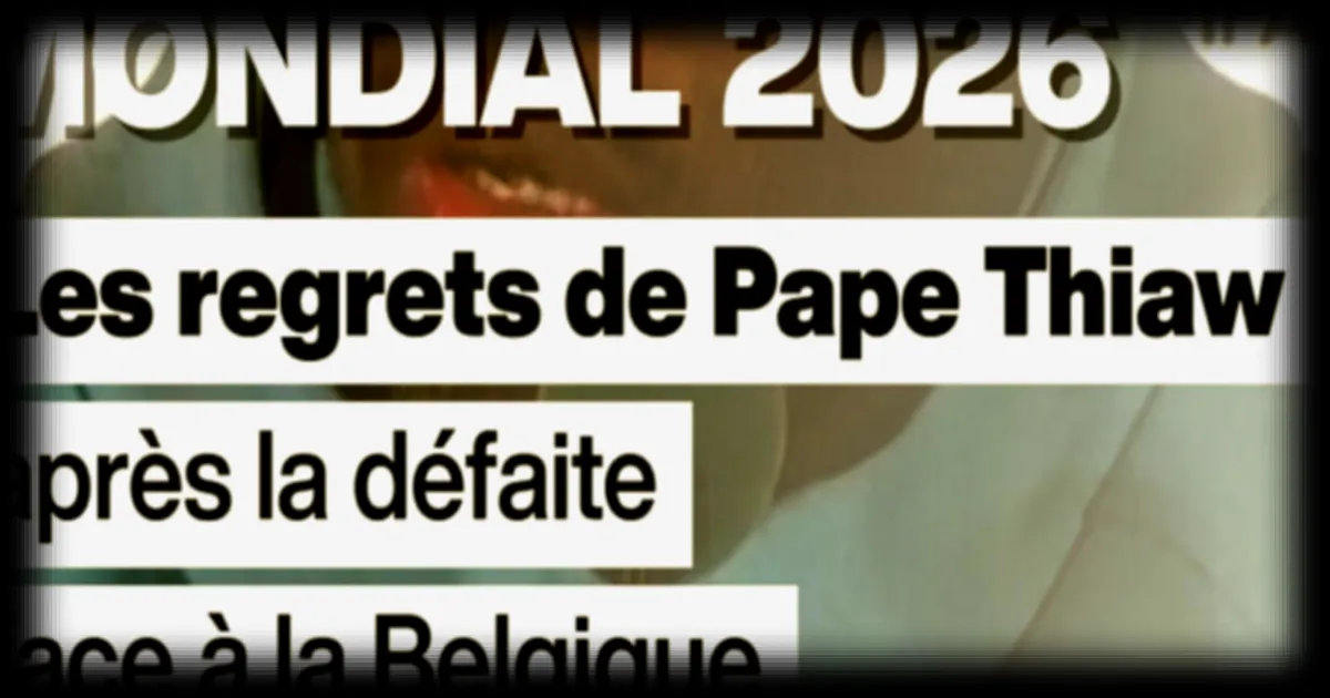 Pape Thiaw déçu après la défaite du Sénégal face à la Belgique