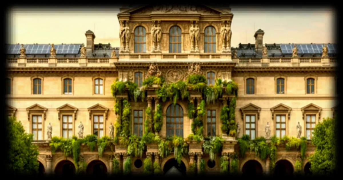 Paris 2050 : Transformation écologique du Louvre, de la Tour Eiffel et des immeubles haussmanniens