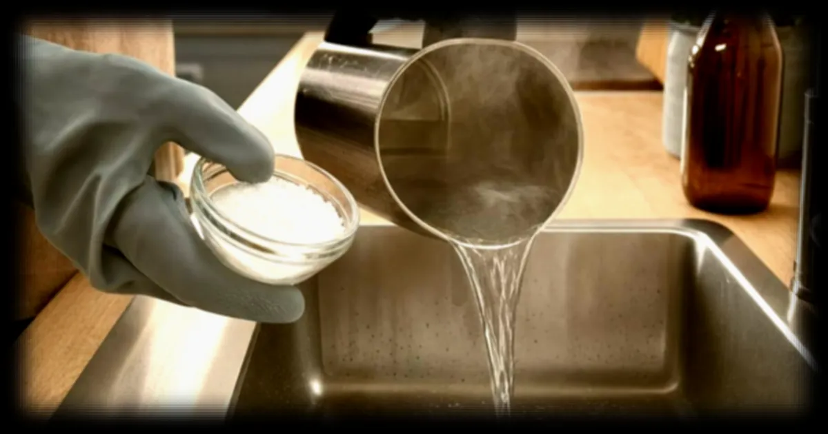 Plombier : la méthode des cristaux de soude pour déboucher un évier sans vinaigre ni bicarbonate