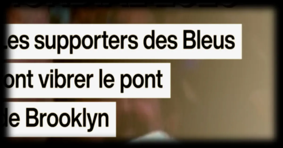 Plus de 100 supporters des Bleus animent le pont de Brooklyn avant le France-Suède