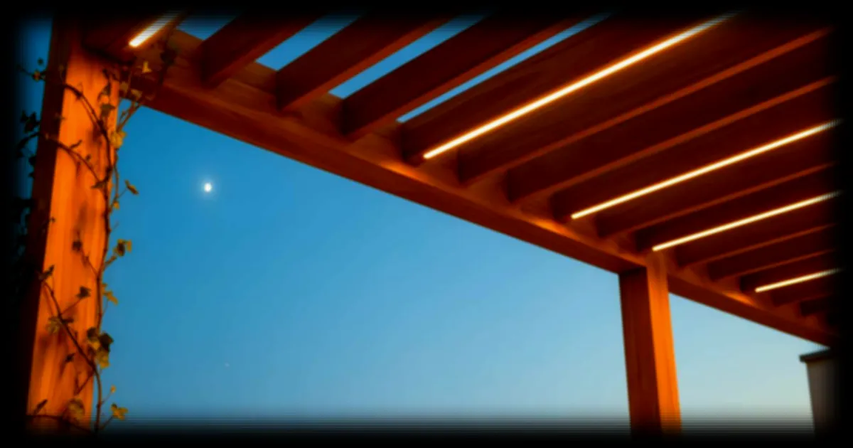 Quatre pergolas bioclimatiques avec éclairage LED intégré pour des soirées prolongées en terrasse