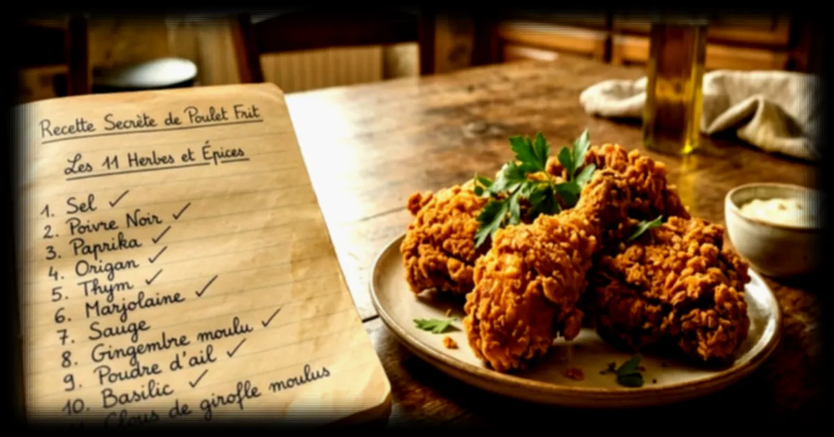 Recette secrète du poulet frit KFC enfin dévoilée : onze épices pour reproduire le goût emblématique