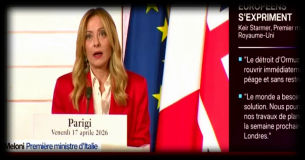Réouverture du détroit d'Ormuz: Un pas crucial pour le respect du droit international selon Giorgia Meloni