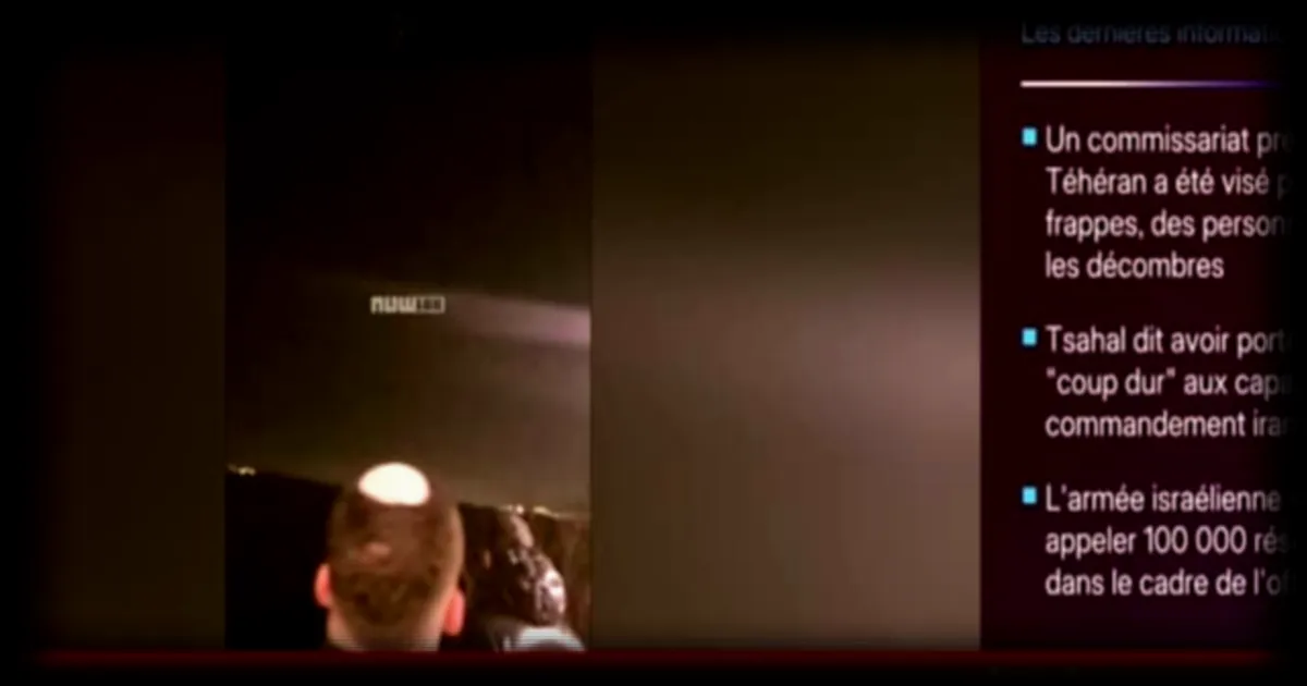 Riposte iranienne : un habitant filme un missile traversant le ciel israélien