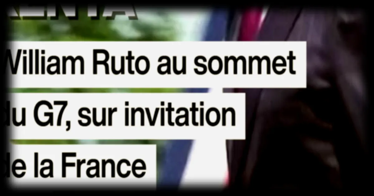 Sommet du G7 : le président kényan William Ruto représente l'Afrique malgré l'absence de l'Afrique du Sud