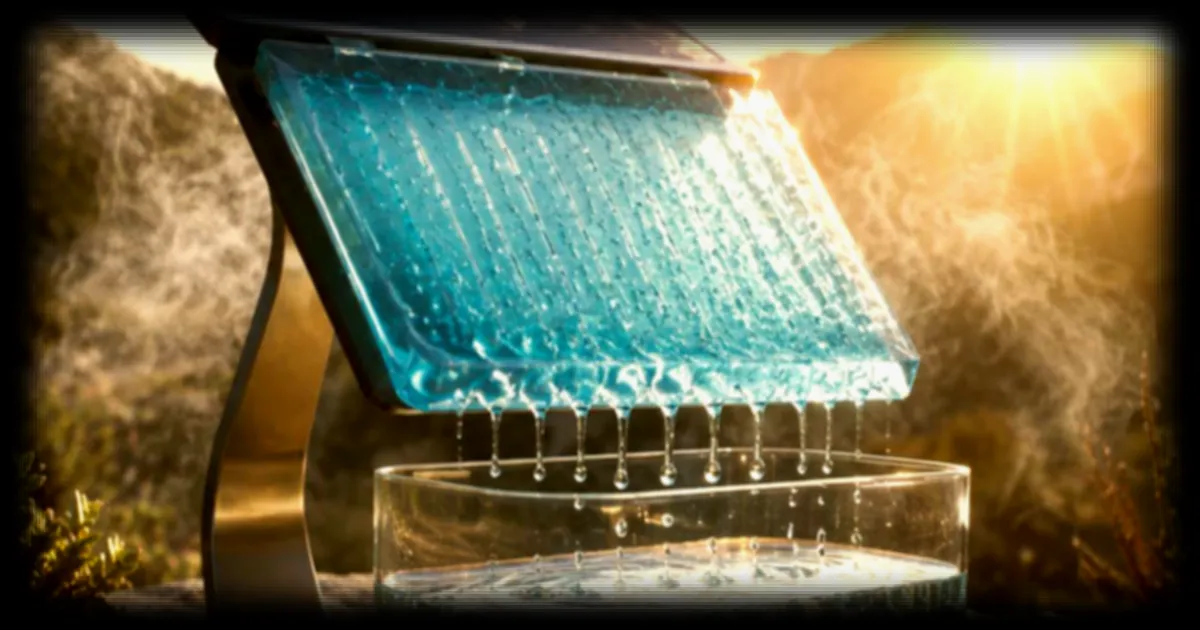Un gel révolutionnaire pour produire de l'eau potable à partir de l'air grâce à l'énergie solaire