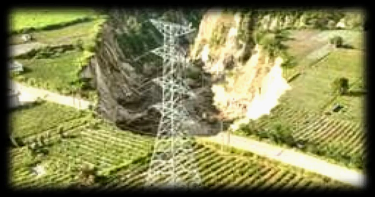 Un gouffre géant menace des habitations en Indonésie